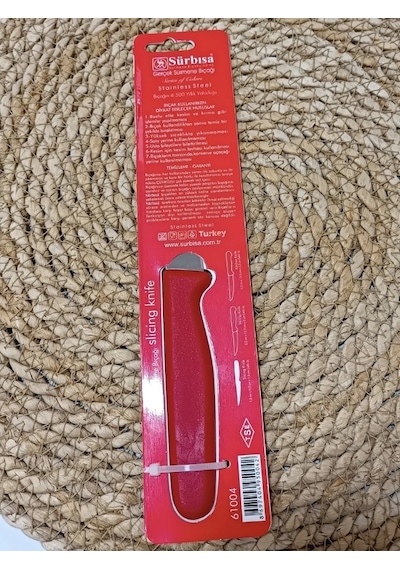 Sürmene 61004 Mutfak Bıçağı 9,50 Cm Kırmızı Çok Renkli