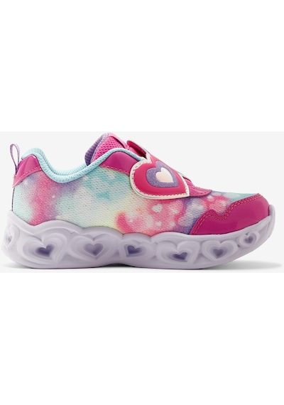 Skechers Heart Lights - Lovin Reflection Küçük Kız Çocuk Pembe Işıklı Spor Ayakkabı 302693n Pktq Pembe