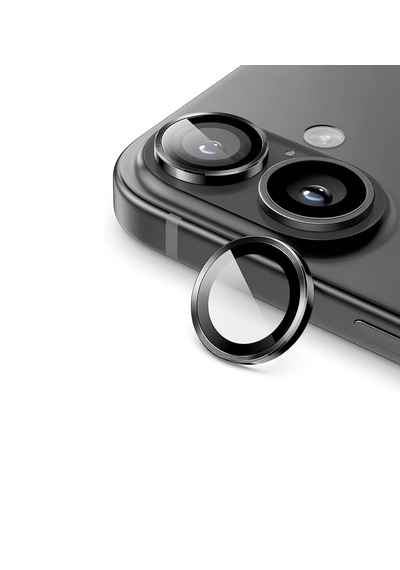 Apple Uyumlu iPhone 16 / 16 Plus İçin Ipg Kamera Lens Koruyucu - Uzay Gri