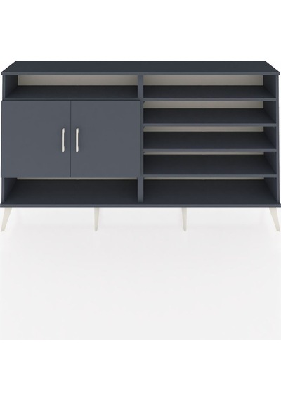 Arges Konsol 7 Raflı 2 Kapaklı 176x30x99 Antrasit-antrasit Antrasit-antrasit