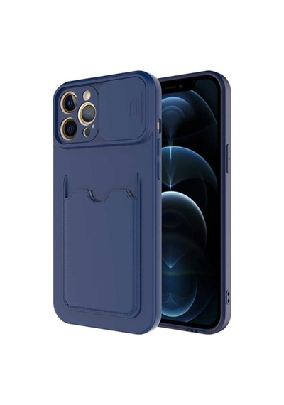 Apple Uyumlu iPhone 12 Pro Kılıf Zore Kartix Kapak Lacivert