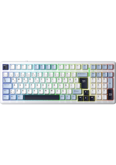 Aula F99 Mekanik Rgb Graywood V4 Switch 3 Modlu Kablosuz Makrolu Hot Swap Türkçe Q Klavye Lacivert