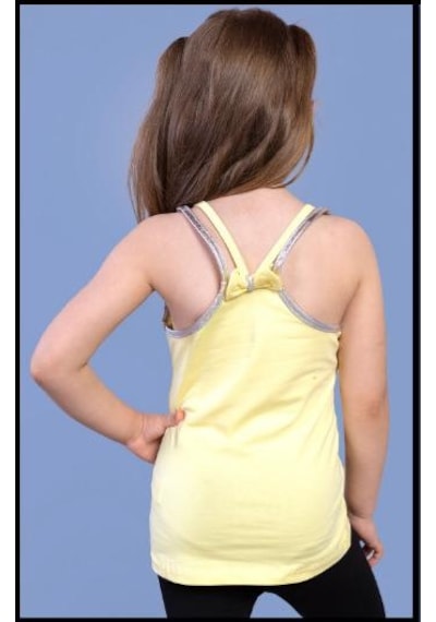 Toontoy Kids Toontoy Kız Çocuk Kuğu Baskılı Atlet Sarı