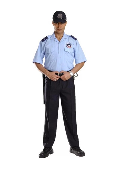 Erkek Gabardin Güvenlik Pantolonu Klasik Model Doruk Flato Cepli Görevlisi Pantolon Siyah