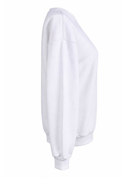 Trender O Yaka 3 İp Ekru Kadın Sweatshirt 27kdt1000011