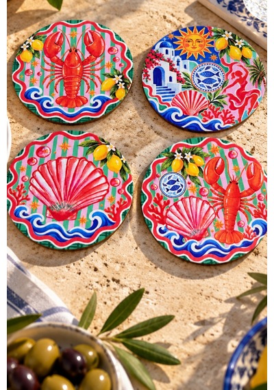 Santorini Temalı Limon, Istakoz Ve Deniz Kabuğu Desenli, 9 Cm Mdf Uv Baskı Temalı 4 Lü Bardak Altlığı Set 9 Cm, 3 Mm Ahşap Mdf, Dijital Baskı - 933834374 Diğer Santorini Temalı Limon, Istakoz Ve Deniz Kabuğu Desenli, 9 Cm Mdf Uv Baskı Temalı 4 Lü Bardak Altlığı Set 9 Cm, 3 Mm Ahşap Mdf, Dijital Baskı - 933834374 Diğer