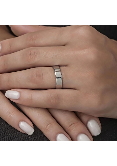 5 Mm Düz Gümüş Alyans Çifti Söz Yüzükleri Tektaş Hediye Wr62D