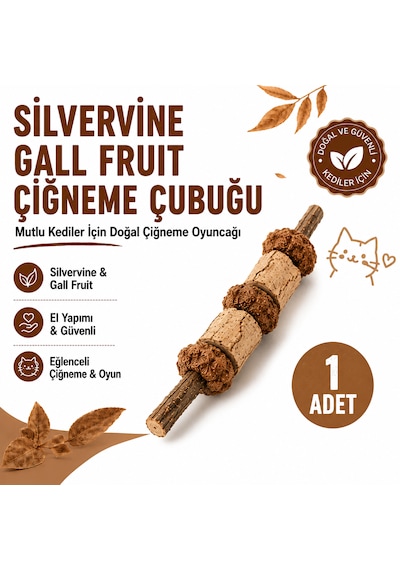 Matatabi Meyveli Kedi Oyuncağı Doğal Çiğneme Ve Oyun Çubuğu 1 Adet