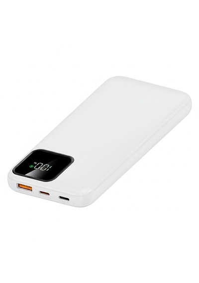 S-link Ip-g16l 10000mah Pd20w Type-c+lightning Kablolu Beyaz Lcd Taşınabilir Pil Şarj Cihazı Powerbank