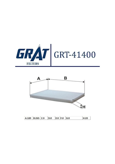 GRAT 41400 Polen Filtresi Qashqai 07-13 X-Traıl 08-13