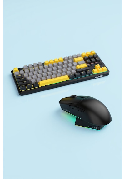 K870t Pro Siyah Mekanik Klavye + Aj139 V2 Siyah Oyuncu Mouse Seti