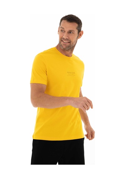 AR-MA Arma Erkek Regular Fit Bisiklet Yaka Tişört Y25344405701 Sarı
