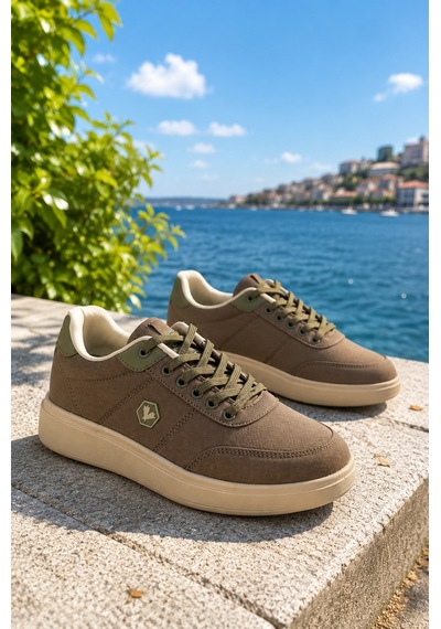 Ghattix Yazlık Erkek Keten Spor Ayakkabı Haki