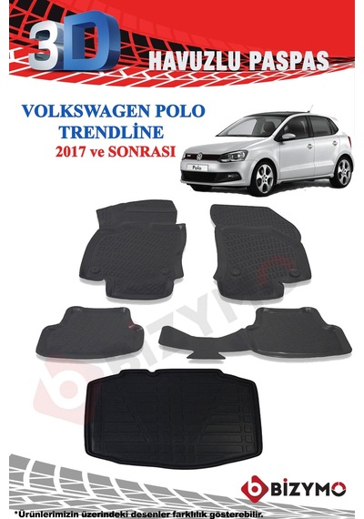 Volkswagen Polo Trendline 2017+ Havuzlu Paspas Ve Bagaj Seti Bizy