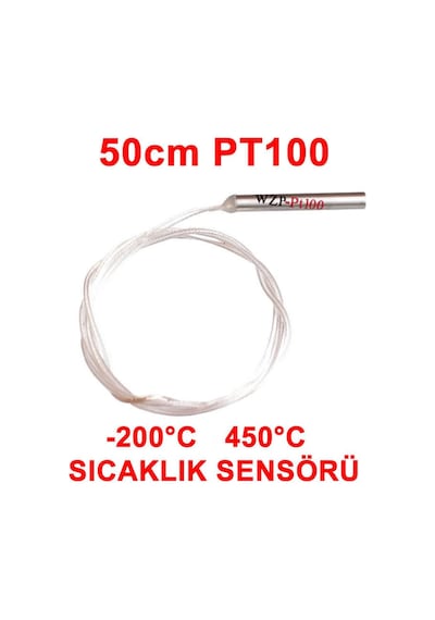 Pt100 Platinyum Isı Sıcaklık Sensörü 50cm Su Geçirmez -200c To 450c Metal Koruyucu Dalgıç Prob