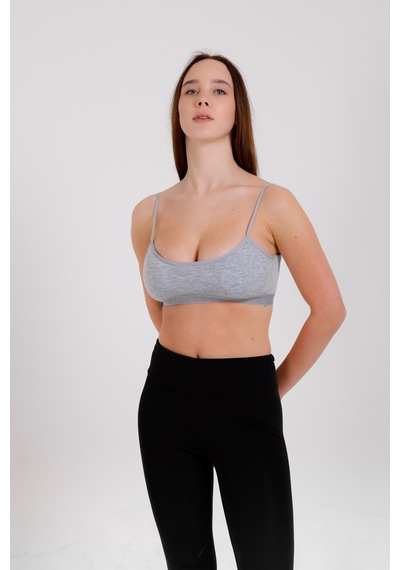 Comfort Secret Kadın Renkli 5 Li Ip Askılı Pedli Sporcu Sütyen Yarım Atlet 2 Siyah 2 Beyaz 1 Gri