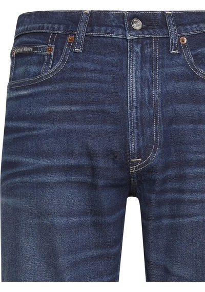 Calvin Klein Slım Straıght Dark Casper Jean Erkek Lacivert Kot Pantolon