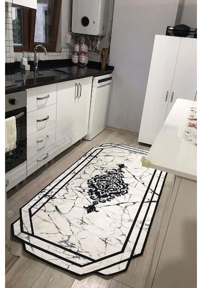Mutfak Halısı Kaymaz Dot Tabanlı, Yıkanabilir Mutfak Halısı Çok Renkli