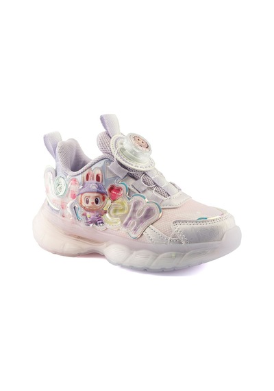 Marcokids Marco Kids Kız Çocuk Işıklı Akıllı Bağcıklı Spor Ayakkabı Lila 25