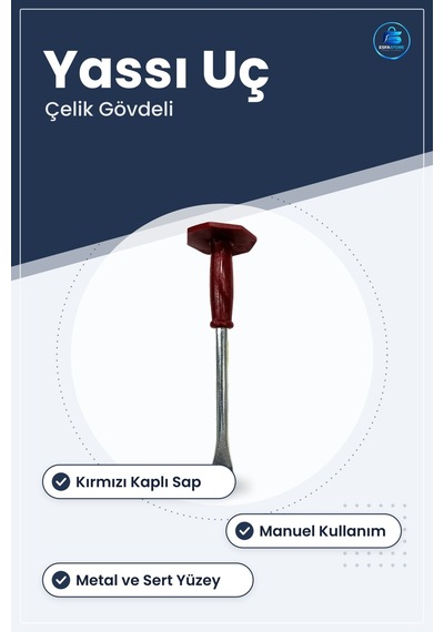 Murç Keski Korumalı Yassı Çelik Sap Koruyuculu Hırdavat Manuel El