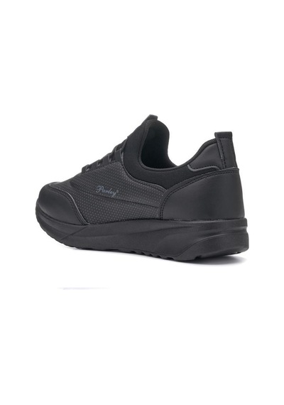 Parley 940-24 Deri Anatomik Lastikli Kadın Sneaker Siyah
