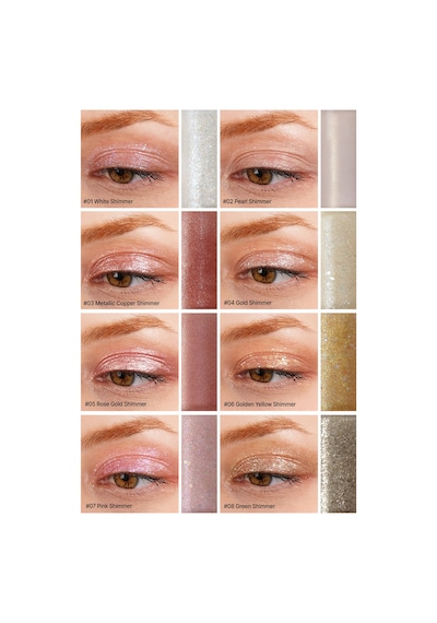 Yoğun Işıltılı, Prizmatik Yapılı Likit Far Cre'ars Shine Lover Liquid Shadow 02 Pearl Shimmer 77159488