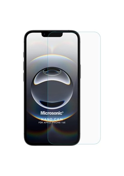 Apple iPhone 16e Nano Glass Cam Ekran Koruyucu iPhone 16e İle Uyumlu Ekran Koruyucu - Şeffaf