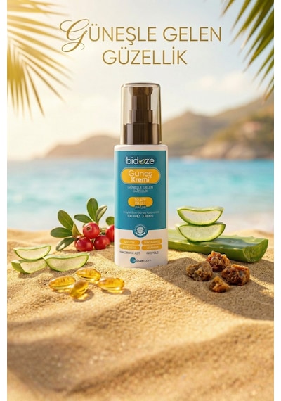 Bidoze Güneş Kremi 50+ Spf Leke Karşıtı Onarıcı, Alpha-arbutin Ginseng Ve Kolajen