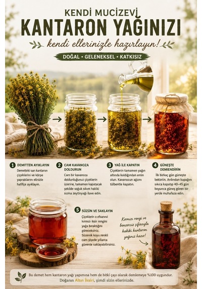 Yörem Afyon Anadolu Nun Altın İksiri Hakiki Sarı Kantaron Otu, St. John S Wort Hypericum Perforatum 1 Demet