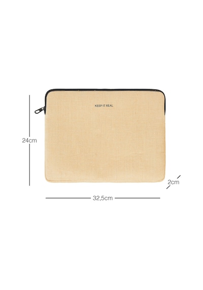 Ocean Home Textile Su İtici Leke Tutmaz Jüt Keten Tablet Taşıma Çantası / Kılıfı 32.5 X 24 X 2 Cm Tablet Kılıfı