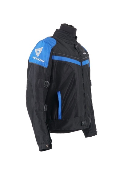 Venom Dynamic Pro Dört Mevsim Korumalı Motosiklet Montu Mavi Siyah