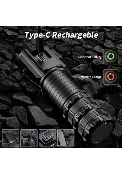 Wison Ws-3838 1500 Lümen Mıknatıslı Usb Şarjlı El Feneri Düz Renkli