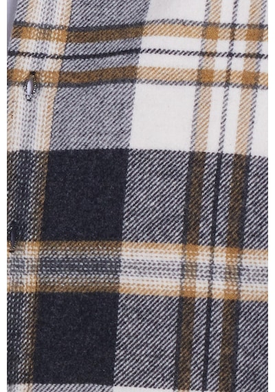 Tudors Erkek Relax Fit Rahat Kesim Kışlık Kareli Oduncu Gömlek-42267 Gri