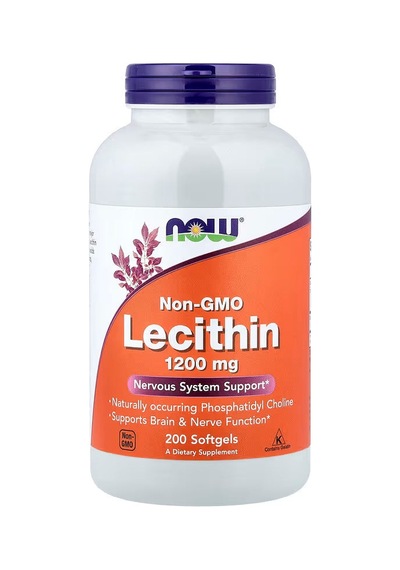 Now Foods Lecithin Phospholipids Brain Choline 200 Softgels