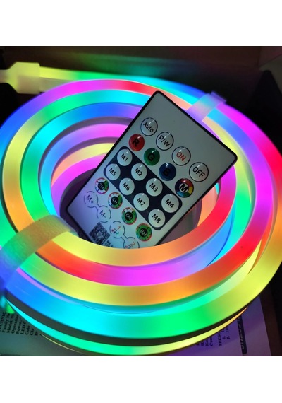 Neon Led Esnek Aydınlatma - Rgb Magıc Smart - 5 Metre Paket Ip67 - Uzaktan Kumanda + Uygulama