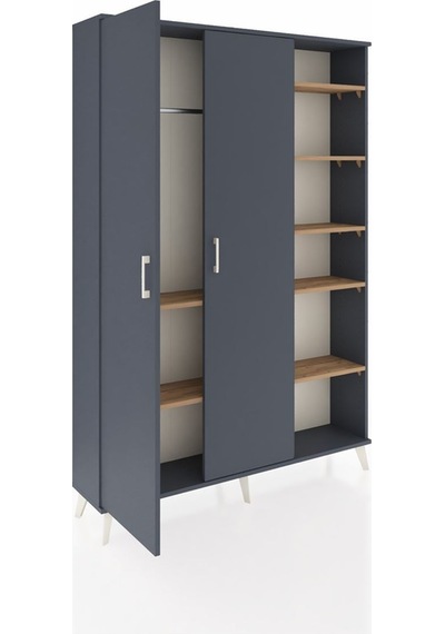 Arges Dolap 7 Raflı 2 Kapaklı Tek Askılı 132x30x195 Antrasit-antrasit/çam Antrasıt/atlas Çam Arges Dolap 7 Raflı 2 Kapaklı Tek Askılı 132x30x195 Antrasit-antrasit/çam Antrasıt/atlas Çam