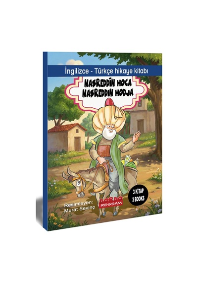 Nasrettin Hoca, İngilizce-türkçe Hikaye Seti 3 Kitap Renkli -...