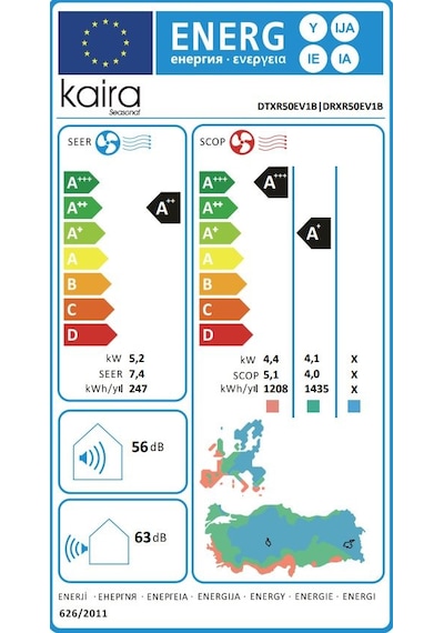 Kaira DTXR50E 18000 BTU Wi-Fi Duvar Tipi Inverter Klima