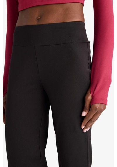Defacto Flare Fit Beli Saran Sporcu Pantolon A0566ax26spbk81 Siyah-bk81