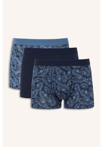 Defacto Regular Fıt Baskılı 3lü Boxer E5043ax26aube364 Mavi-be364