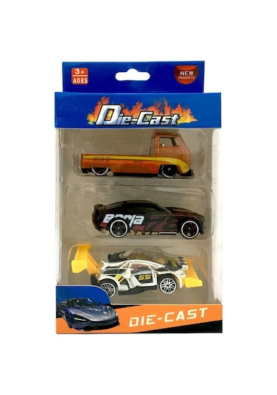 Die Cast Kutulu 3'Lü Metal Araba