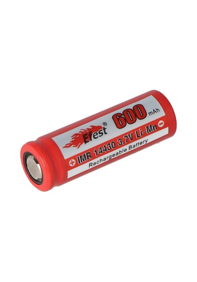 Efest Imr 14430 600 Mah 3.6V - Pozitif Kutup Düz 3.7V li-Ion Pil Boyutlar 42.63x14.4MM