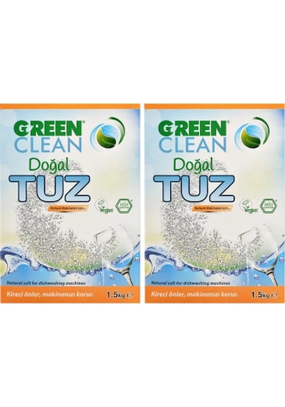 U Green Clean Doğal Bulaşık Makinesi Tuzu 2 x 1500 G