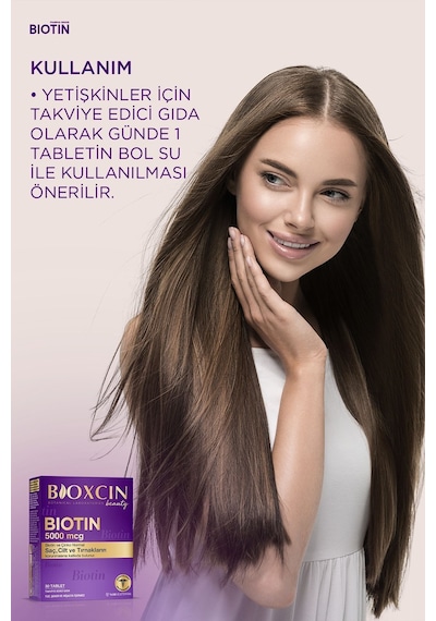Bioxcin Biotin 5000 Mcg 30 Tablet 2'li