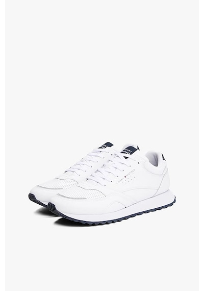 Tommy Hilfiger Erkek Dokulu Panelli Runner Sneaker - Beyaz 13141884