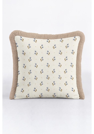 Çiçek Tomurcuk Motifli Saçaklı Yastık Kılıfı - Romantik Floral Mavi Vizon Püsküllü Kırlent Kılıfı Kayıp Esinti Ritüel Çiçek Tomurcuk Motifli Saçaklı Yastık Kılıfı - Romantik Floral Mavi Vizon Püsküllü Kırlent Kılıfı Kayıp Esinti Ritüel