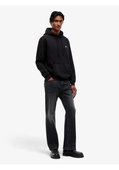 Tommy Hilfiger Tjm Reg Badge Hoodıe Ext Erkek Siyah Sweatshirt - Dm0dm23606