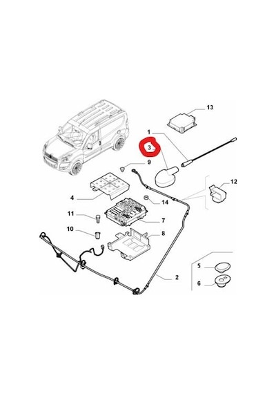 Fiat Albea Anten Dibi Tabanı 51718857