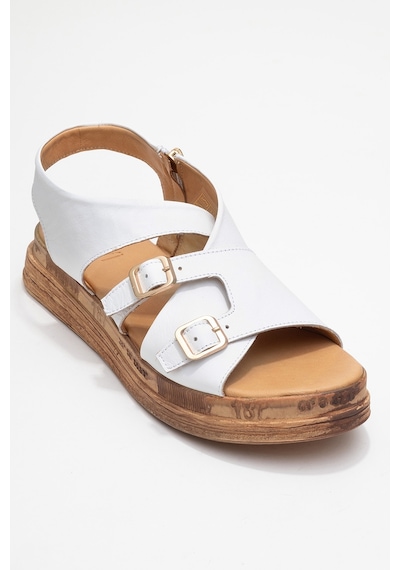 Luvishoes Luvi Shoes Levıne Beyaz Hakiki Deri Tokalı Yandan Fermuarlı Kadın Sandalet Beyaz Luvishoes Luvi Shoes Levıne Beyaz Hakiki Deri Tokalı Yandan Fermuarlı Kadın Sandalet Beyaz
