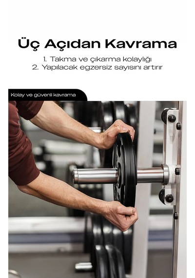 Proforce Kauçuk Kaplı Olimpik Ağırlık Plakası 25KG Sağlam Dökme Demir Plaka Ev ve Salon Kullanımına Uygun Tek Adet